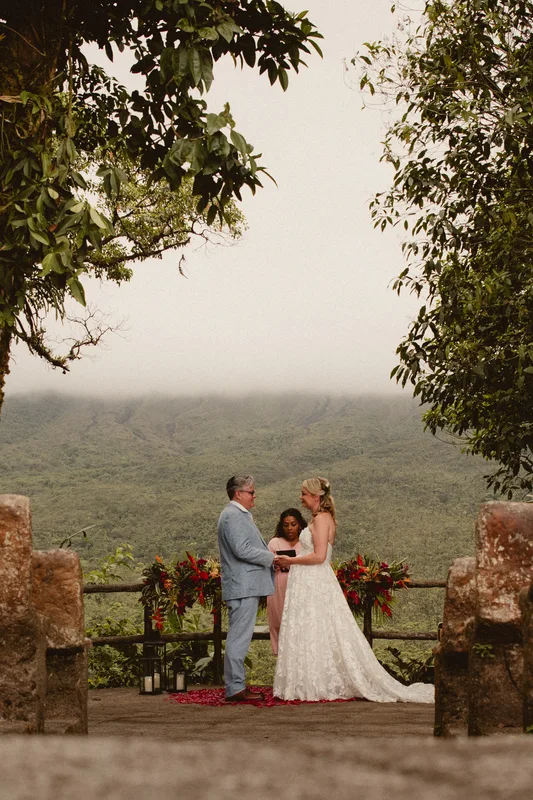 Wedding Photography in Costa Rica: Kerrie and Joe exchanging vows during their wedding ceremony
