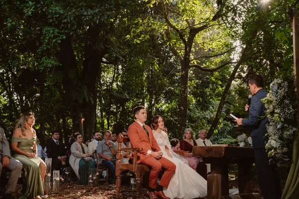 Unity candle ritual during a legal wedding ceremony in Costa Rica