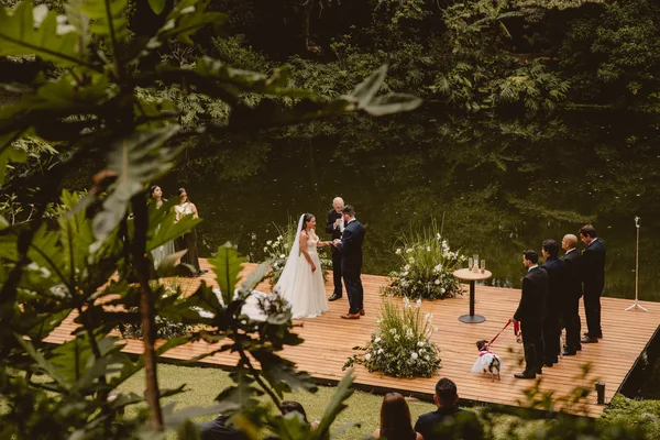 Guests celebrating after a legal wedding ceremony in Costa Rica